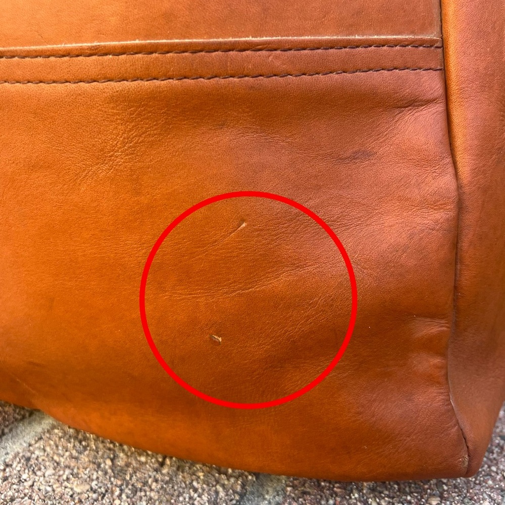 Rare Vintage LL Bean 70s Leather Carryall Bag Tote - Picture 8 of 14
